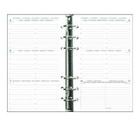 Exacompta - 18240E - Recharge Perforée - Exatime 17-10,5 cm x 17,2 cm - la Semaine sur 2 Pages Avec Une Grille Horizontale - Septembre 2026 à Décembre 2027 - Papier Blanc