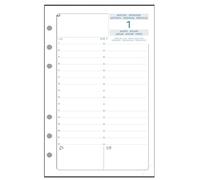 Exacompta 18250E - Recharge Exatime 17 - 10,5 x 17,2 cm - Journalier millésimé Janvier à décembre 2026
