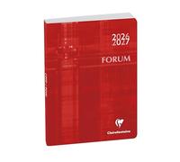 Exacompta 184075E - Agenda Forum Métric 12 x 17 cm - Journalier Août 2026 à Juillet 2027 - Rouge
