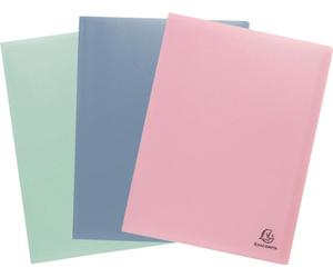 Exacompta 18x Protège-documents semi-rigide en PP recyclé 40 vues assort. 88239E