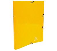 Exacompta 20x Classeur à élastiques 2 anneaux 15mm Iderama A4 Jaune 54899E