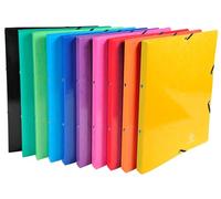 Exacompta 20 Classeurs Carte Lustrée A4 4 Anneaux Assortis