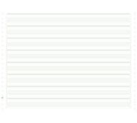 Exacompta - 2000 feuilles de listing zoné 380mm x 11 - Vert - 1 pli vert | Papier 70g - Bandes Caroll non détachables