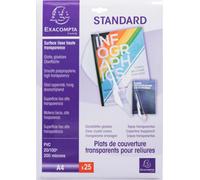 Exacompta 20x Boite de 25 plats pour relier en PVC A4 Translucide 42543E