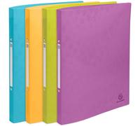 Exacompta 20x carnet à anneaux 2 anneaux 15mm, PP recyclé, Pop'N Co - assorted - 54910E