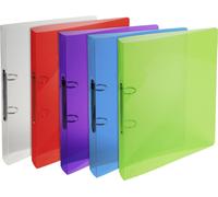 Exacompta 20x Classeur 2 anneaux 30 mm PP Crystal A4 maxi assort. 54298E