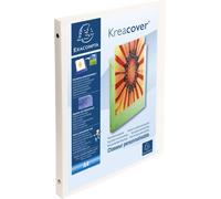 Exacompta 20x Classeur 4 anneaux 15mm PP opaque 5/10e Krea Cover A4 Blanc 51189E