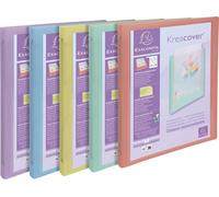 Exacompta 20x Classeur 4 anneaux 15mm PP Pastel A4 Couleurs assorties 51279E