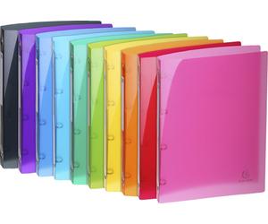 Exacompta 20x Classeur 4 anneaux 15mm PP PP 5/10e A4 Couleurs assorties 51670E