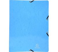 Exacompta 20x Classeur à élastiques 2 anneaux 15mm Iderama A4 Bleu clair 54897E