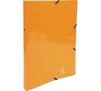 Exacompta 20x Classeur à élastiques 2 anneaux 15mm Iderama A4 Orange 54884E