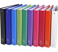 Exacompta 20x Classeur rembordé PP 4 anneaux 30mm A4 Couleurs assorties 51330E