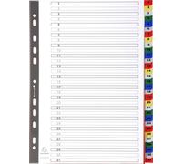 Exacompta 20x Intercalaires imprimés numériques PP couleurs 31 pos A4 assort 93E