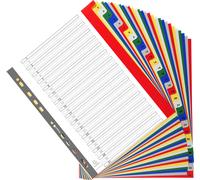Exacompta 20x Intercalaires imprimés PP 12/100e 31 pos A4+ Assorties vives 88E
