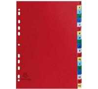 Exacompta 20x Intercalaires imprimés PP couleurs 12/100 AZ A4 assort 94E