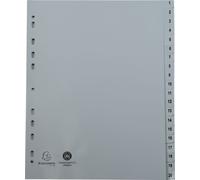 Exacompta 20x Intercalaires imprimés PP gris recyclé 20 pos A4 Gris 1721E