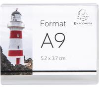 Exacompta 20x Lot de 10 porte-étiquettes A9 horizontal Cristal 89058QD