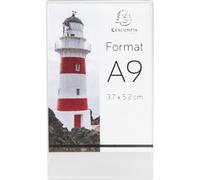 Exacompta 20x Lot de 10 porte-étiquettes A9 vertical Cristal 89058HD