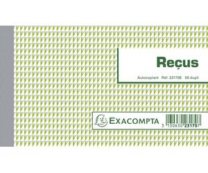 Exacompta 20x Manifold Reçus 10,5x18cm 50 feuillets dupli autocopiants 23170E