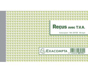 Exacompta 20x Manifold Reçus avec TVA 10,5x18cm 50 feuil. dupli 23172E