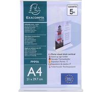 Exacompta 20x Porte-visuel droit vertical A4 Cristal 84158D