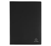 Exacompta 20x Protège-documents en PP 5/10e pochettes 40 vues A4 Noir 8821E