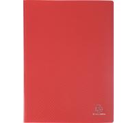 Exacompta 20x Protège-documents en PP 5/10e pochettes 40 vues A4 Rouge 8825E