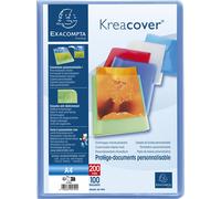 Exacompta 20x Protège-documents en PP semi rigide 40 vues A4 Bleu 5722E