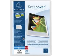 Exacompta 20x Protège-documents en PP semi rigide 40 vues A4 Incolore 5728E