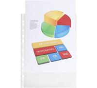 Exacompta 20x Sachet de 50 pochettes perforées PP grainé 5/100e A4 Cristal 5150E