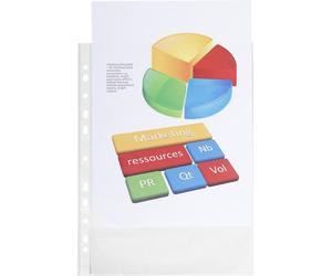 Exacompta 20x Sachet de 50 pochettes perforées PP grainé 5/100e A4 Cristal 5150E