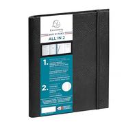 Exacompta 2118641E - Agenda semainier de bureau All in 2 EasySlim 21 Kaa - 15 x 21 cm - Janvier à décembre 2026 - Coloris noir