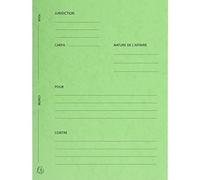 Exacompta 220103e Pack De 25 Chemise Cartonnée Sans Rabat Sans Rabat Pour Avocats 25 X 32 Cm Tilleul