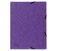 Exacompta 25 Chemises à Élastiques Imprimée 3 Rabats 355 g/m² Violet