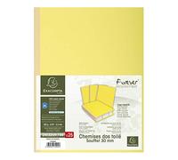 Chemise dos toilé Exacompta Forever 24 x 32 cm dos 3 cm - Paquet de 25 - Jaune