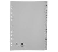 Exacompta 25x Intercalaires imprimés PP recy ris A-Z 20 pos A4 Gris 1720B