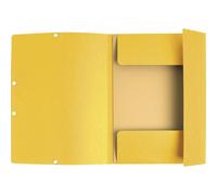 Exacompta 25x Chemise 3 rabats à élastiques 400g/m2 A4 Jaune 55509E