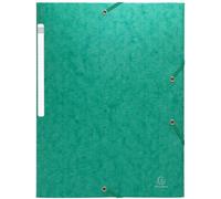 Exacompta 25x Chemise 3 rabats à élastiques Maxi 600g/m2 - A4 Vert 55953E