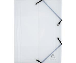 Exacompta 25x Chemise à élastique 3 rabats PP 5/10e Crystal A4 Cristal 56742E
