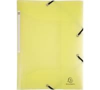 Exacompta 25x Chemise à élastiques 3 rabats PP Chromaline Pastel A4 Jaune 55179E