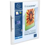 Exacompta 25x Classeur 2 anneaux 15mm PP 5/10e Krea Cover A4 Incolore 54960E