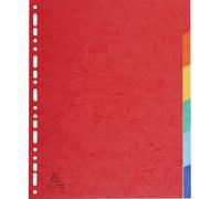 Exacompta 25x Intercalaires 400g 6 positions A4 maxi Couleurs assorties 2606E