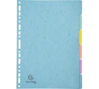Exacompta 25x Intercalaires 400g/m2 Aquarel 6 positions A4 assort. 7706E