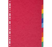 Exacompta 25x Intercalaires carte 220g 10 positions A4 maxi assort. 2110E