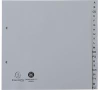 Exacompta 25x Intercalaires imprimés PP recy Z 20 pos 2/3 A4 Gris 1723B