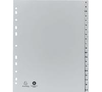 Exacompta 25x Intercalaires imprimés PP recy Z 20 pos A4 Maxi Gris 1920B