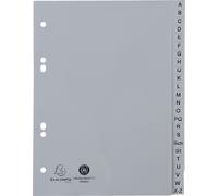 Exacompta 25x Intercalaires imprimés PP recy ris A-Z 24 pos A5 Gris 1743B