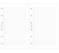 Exacompta 28241E - Recharge feuillets lignés pour organiseur Exatime 21-32 feuillets Travers - 14,2 x 21 cm - Coloris blanc (Lot de 2)