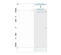 Exacompta 28250E Recharge Organiseur pour Exatime 21 Journalier Millésimé Annuel 1er et 2eme Semestre Papier Blanc - Format 14 x 21 cm - Janvier 2027 à Décembre 2027