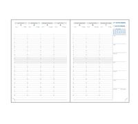 Exacompta 290847E - Recharge semainier SAD 29-21 x 29,7 cm - Septembre 2026 à décembre 2027-16 mois